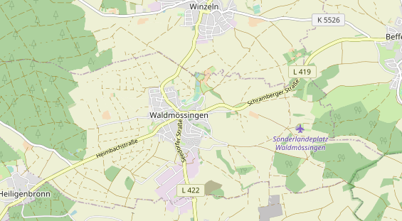 Área para autocaravana en la tarjeta