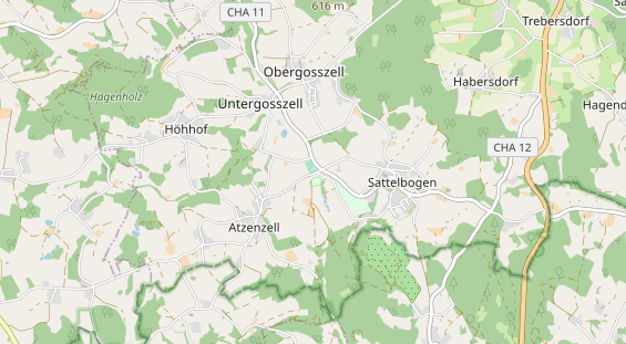 Area di sosta per camper sulla carta