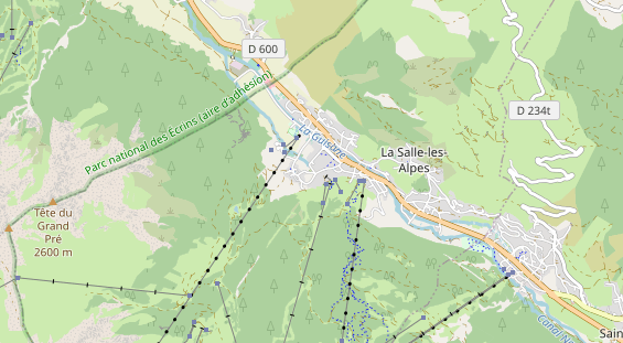 Area di sosta per camper sulla carta