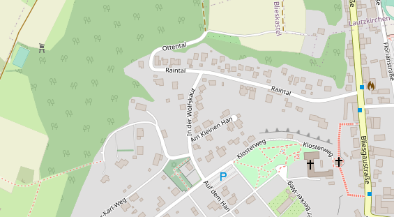 Stellplatz auf Satellitenbild