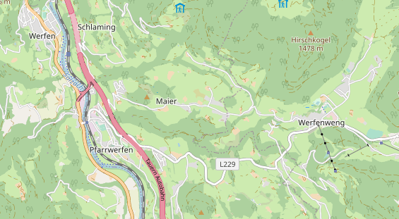 Area di sosta per camper sulla carta