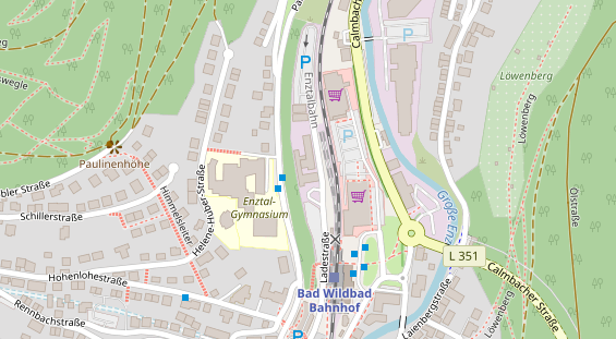 Stellplatz auf Satellitenbild