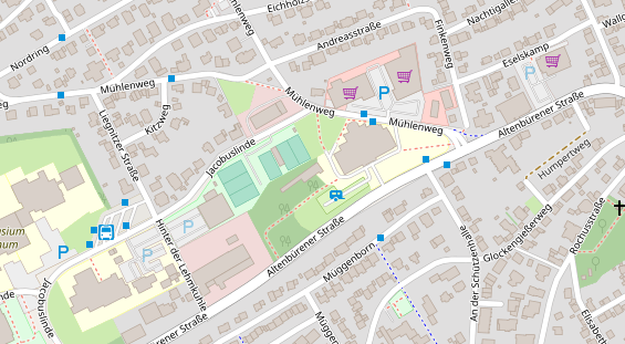 Stellplatz auf Satellitenbild