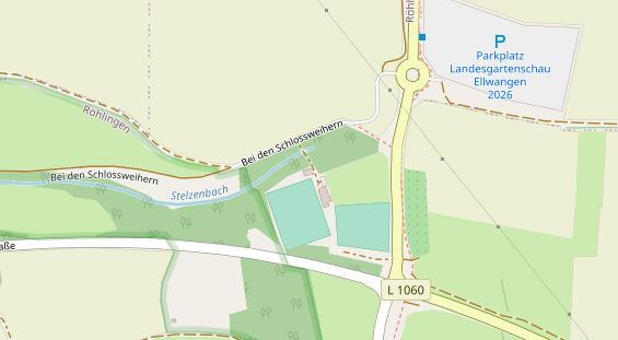Stellplatz auf Satellitenbild