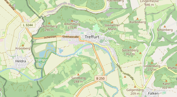 Aire camping-car sur la carte