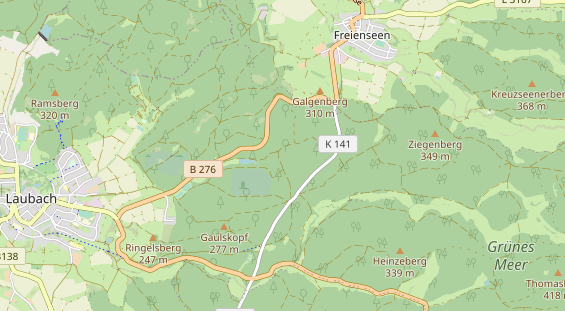 Area di sosta per camper sulla carta