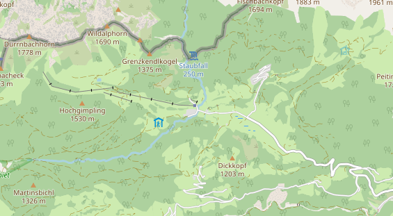 Area di sosta per camper sulla carta