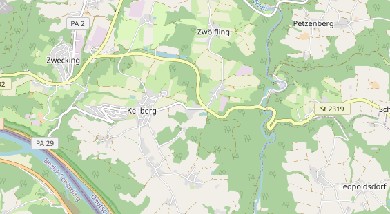 Area di sosta per camper sulla carta