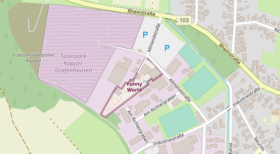 Stellplatz auf Satellitenbild