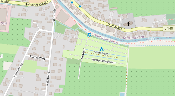 Stellplatz auf Satellitenbild