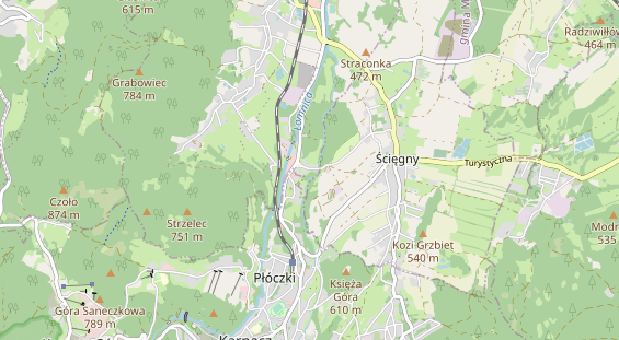 Aire camping-car sur la carte