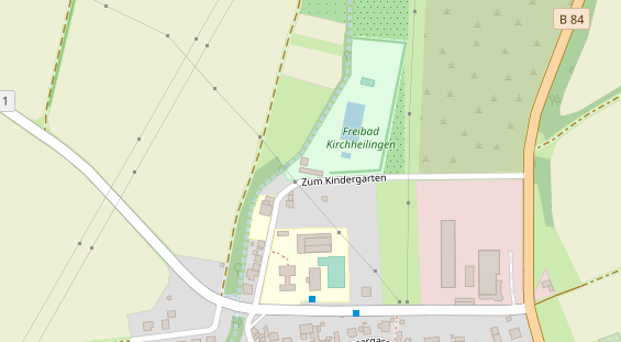 Stellplatz auf Satellitenbild