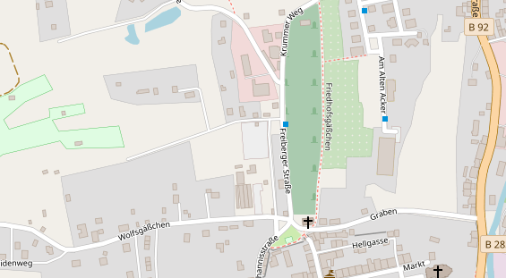 Stellplatz auf Satellitenbild