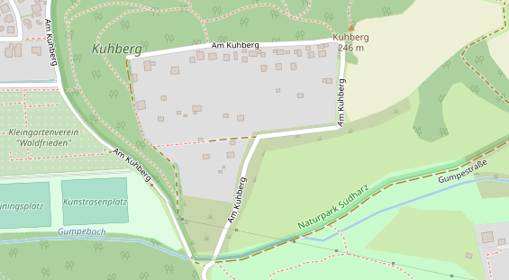 Stellplatz auf Satellitenbild