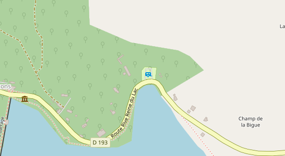 Stellplatz auf Satellitenbild