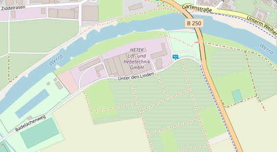 Stellplatz auf Satellitenbild