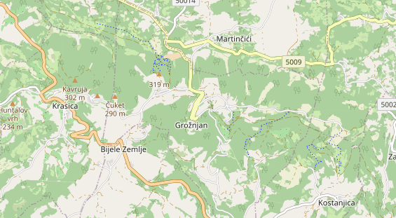 Aire camping-car sur la carte