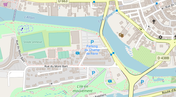 Stellplatz auf Satellitenbild