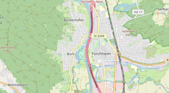 Aire camping-car sur la carte