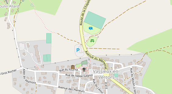 Stellplatz auf Satellitenbild