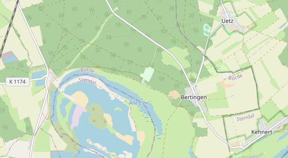 Aire camping-car sur la carte