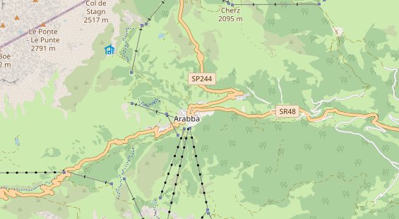 Área para autocaravana en la tarjeta