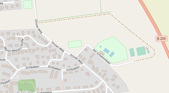 Stellplatz auf Satellitenbild