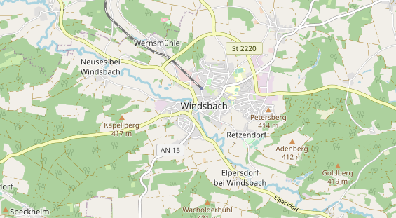 Área para autocaravana en la tarjeta