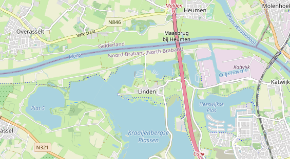 Area di sosta per camper sulla carta