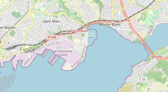 Aire camping-car sur la carte