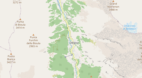 Area di sosta per camper sulla carta
