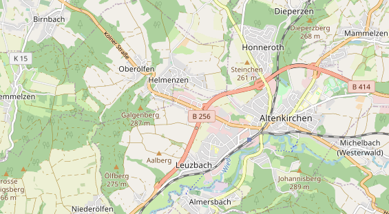 Aire camping-car sur la carte