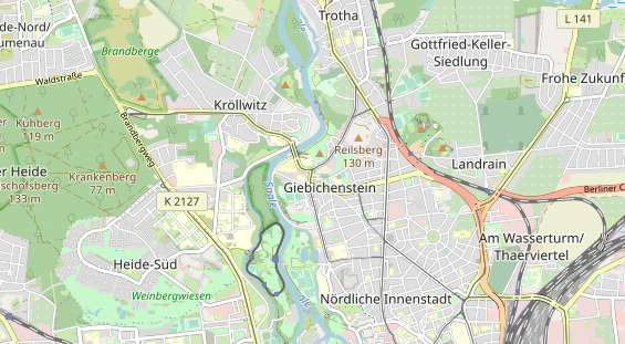 Area di sosta per camper sulla carta