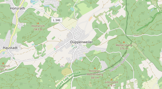 Area di sosta per camper sulla carta