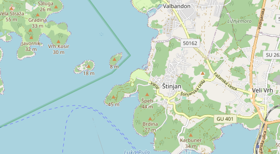 Área para autocaravana en la tarjeta
