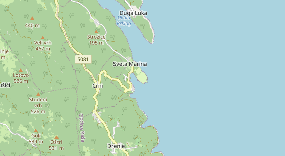 Área para autocaravana en la tarjeta