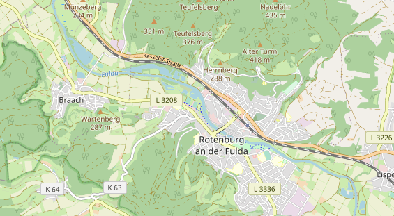 Aire camping-car sur la carte