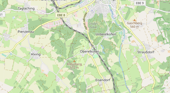 Area di sosta per camper sulla carta