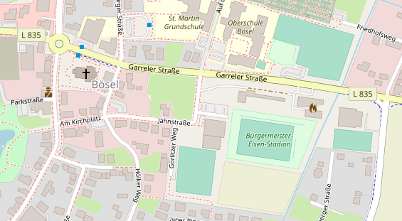 Stellplatz auf Satellitenbild