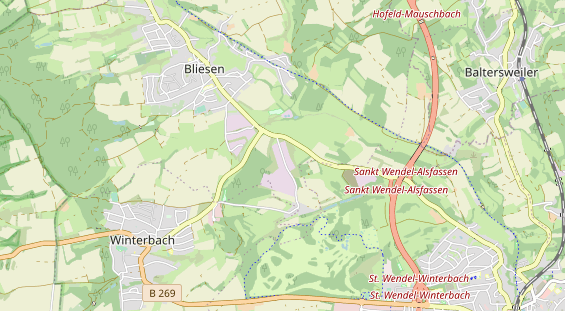 Area di sosta per camper sulla carta