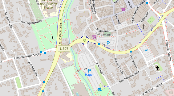 Stellplatz auf Satellitenbild