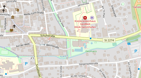 Stellplatz auf Satellitenbild