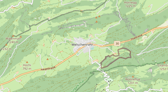 Aire camping-car sur la carte