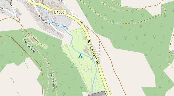 Stellplatz auf Satellitenbild