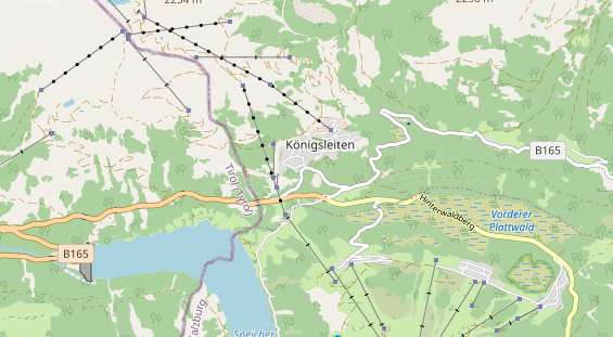 Aire camping-car sur la carte