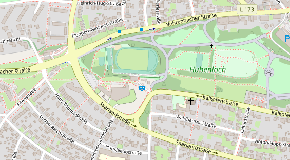 Stellplatz auf Satellitenbild
