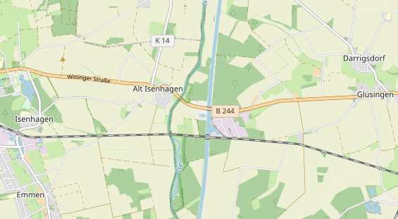 Aire camping-car sur la carte