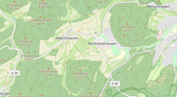 Area di sosta per camper sulla carta