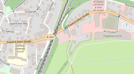 Stellplatz auf Satellitenbild