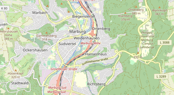 Area di sosta per camper sulla carta